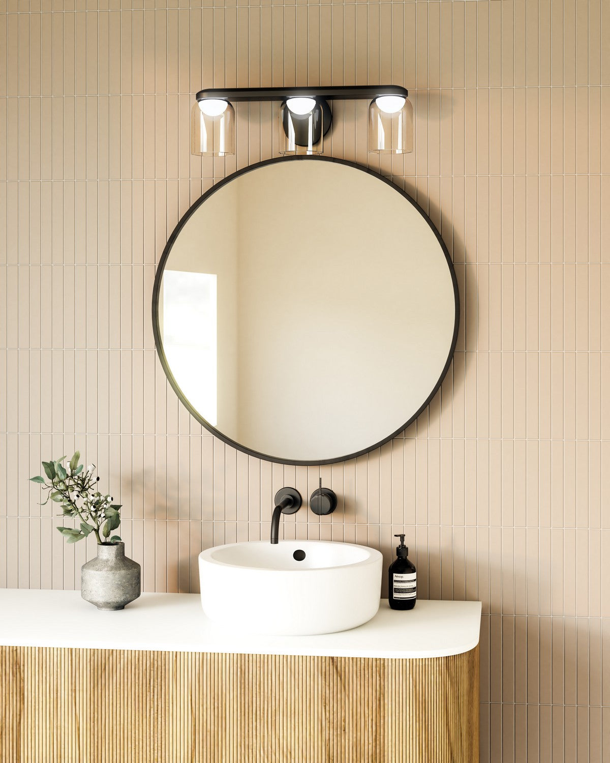 Kuzco Lighting - VL52520-BK/CL - LED Vanity - Cedar - Black/Clear