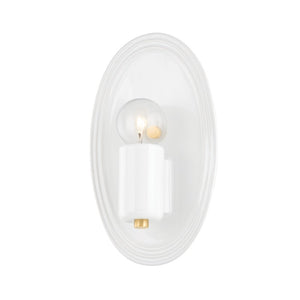 Mitzi - H559101-AGB/CGW - One Light Wall Sconce - Joyce - Aged Brass/Ceramic Gloss White