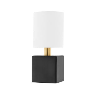 Mitzi - H627101-AGB/CSB - One Light Wall Sconce - Joey - Aged Brass/Ceramic Satin Black