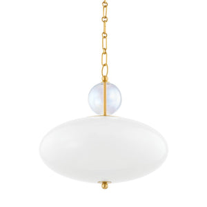 Mitzi - H729701-AGB - One Light Pendant - Viviana - Aged Brass