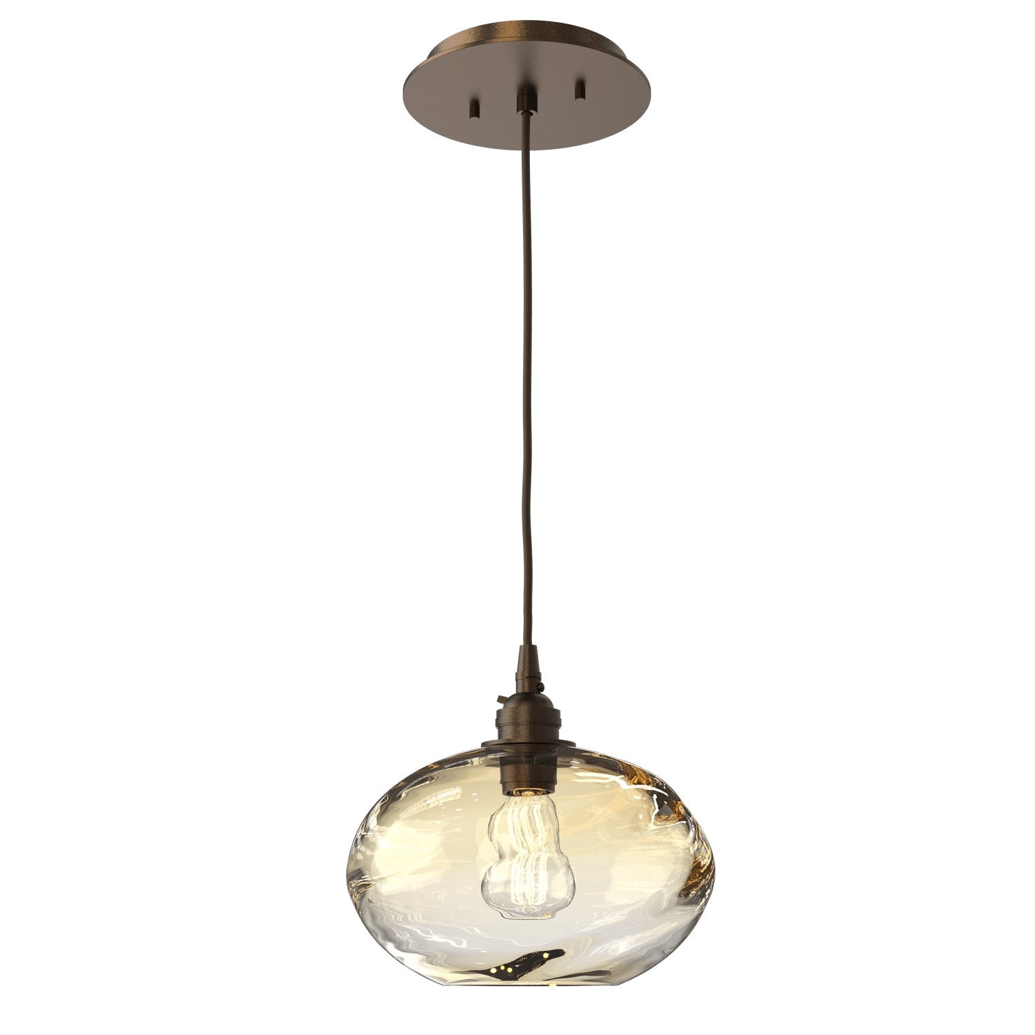 Hammerton Studio - LAB0036-01-FB-OA-C01-E2 - One Light Pendant - Coppa - Flat Bronze