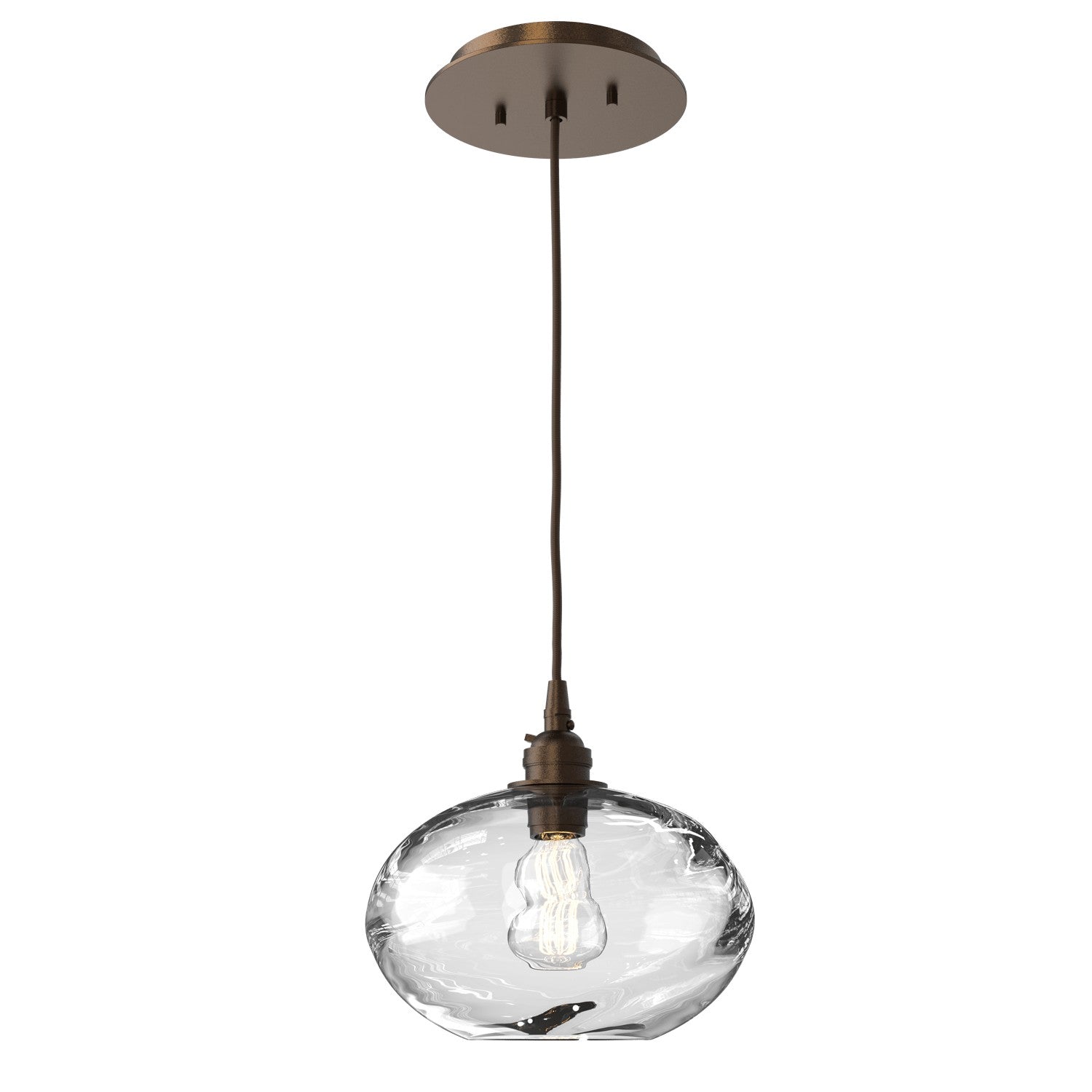 Hammerton Studio - LAB0036-01-FB-OC-C01-E2 - One Light Pendant - Coppa - Flat Bronze