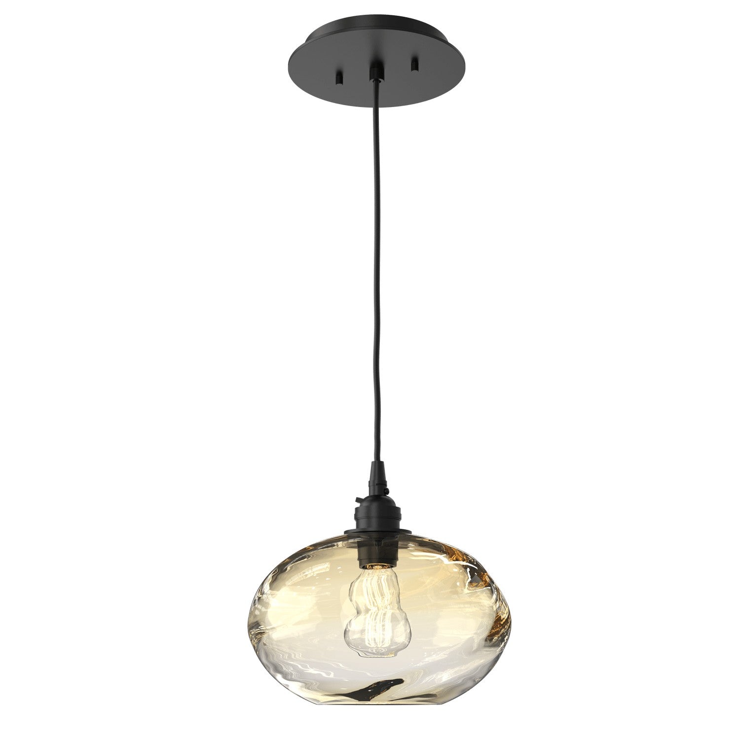 Hammerton Studio - LAB0036-01-MB-OA-C01-E2 - One Light Pendant - Coppa - Matte Black