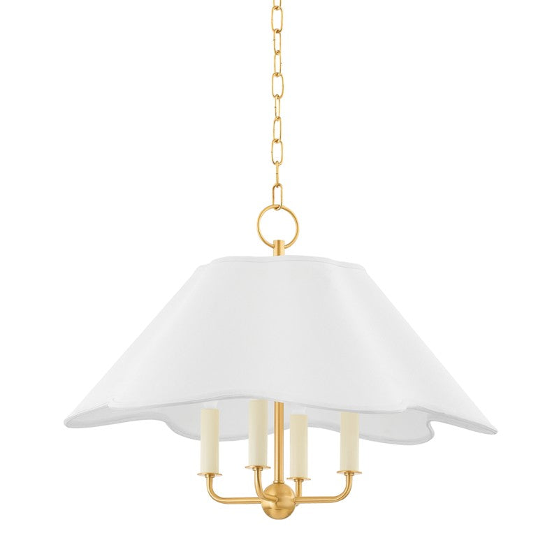 Mitzi - H749804-AGB - Four Light Pendant - Rosanna - Aged Brass