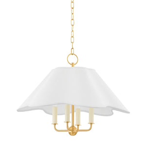 Mitzi - H749804-AGB - Four Light Pendant - Rosanna - Aged Brass