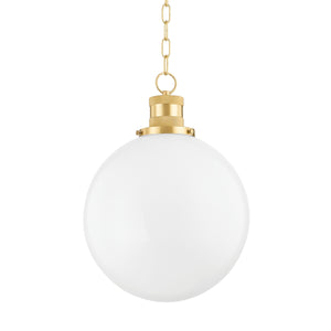 Mitzi - H770701L-AGB - One Light Pendant - Beverly - Aged Brass
