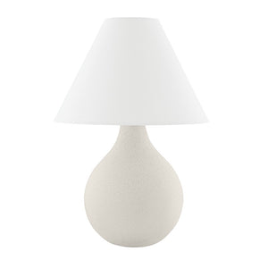 Mitzi - HL775201-AGB/CWK - One Light Table Lamp - Helena - Aged Brass/Ceramic Matte White Speck