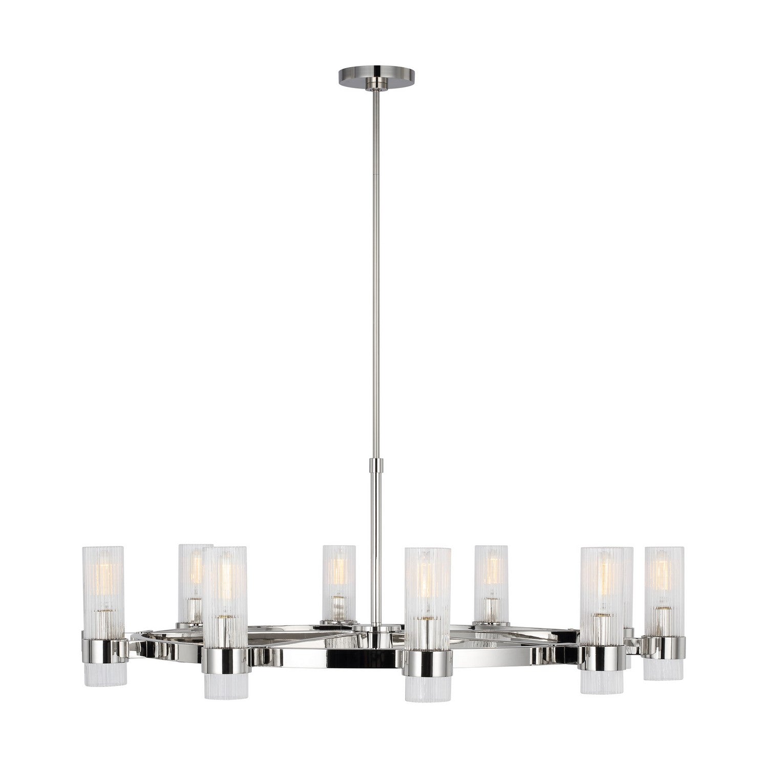 Visual Comfort Studio - CC16810PN - Eight Light Chandelier - Geneva - Polished Nickel