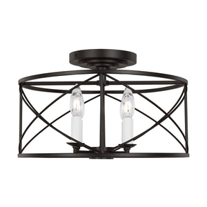 Visual Comfort Studio - CF1134AI - Four Light Semi-Flush Mount - Beatrix - Aged Iron