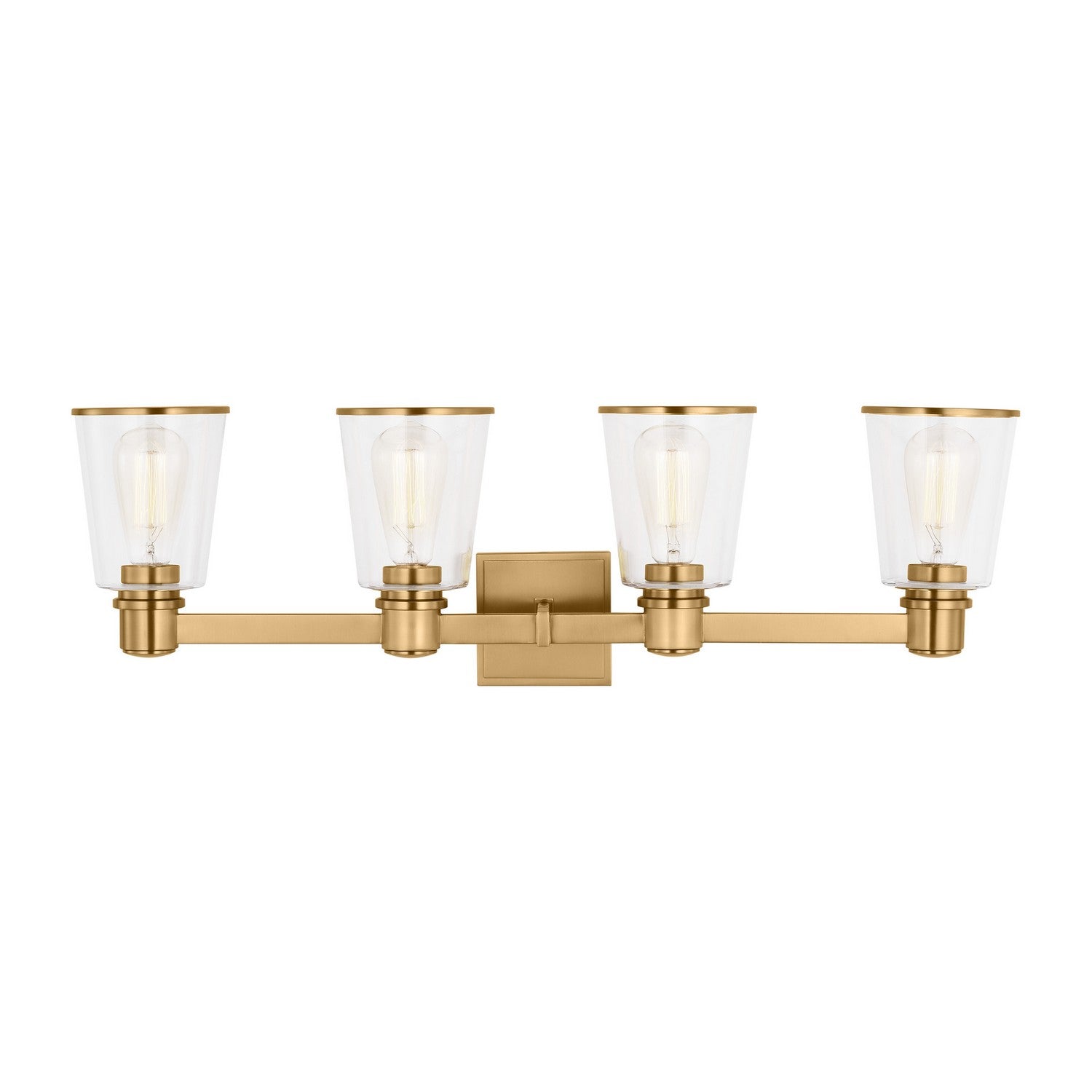 Visual Comfort Studio - CV1034BBS - Four Light Bath Vanity - Alessa - Burnished Brass