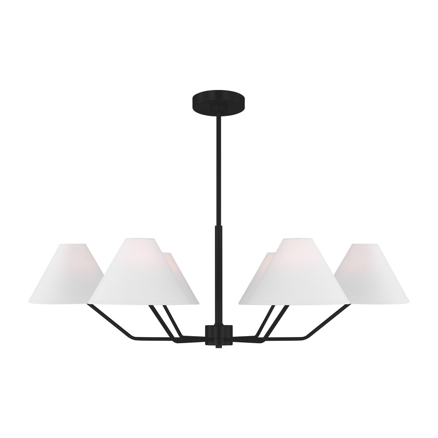 Visual Comfort Studio - DJC1016MBK - Six Light Chandelier - Burke - Midnight Black