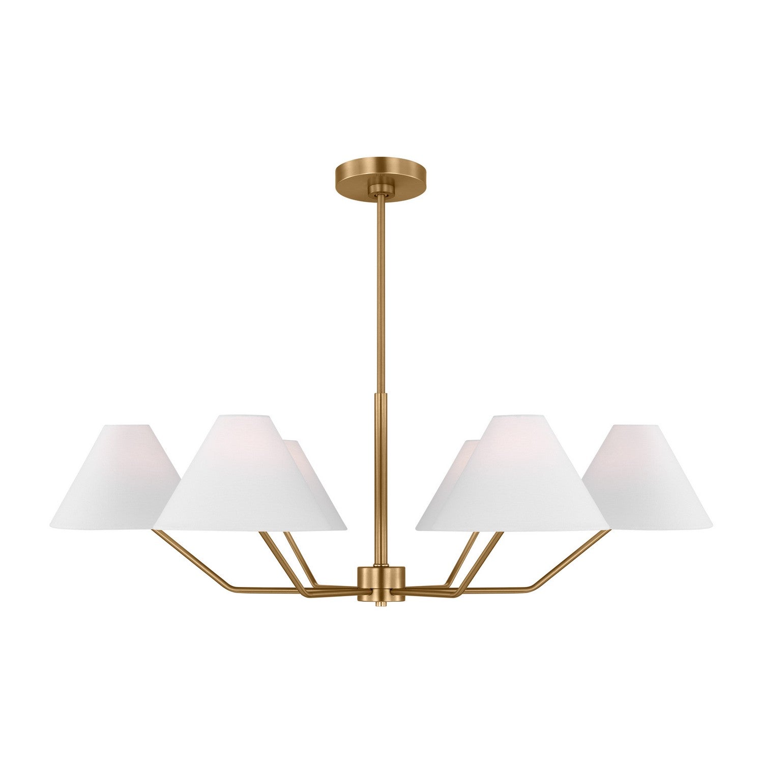 Visual Comfort Studio - DJC1016SB - Six Light Chandelier - Burke - Satin Brass