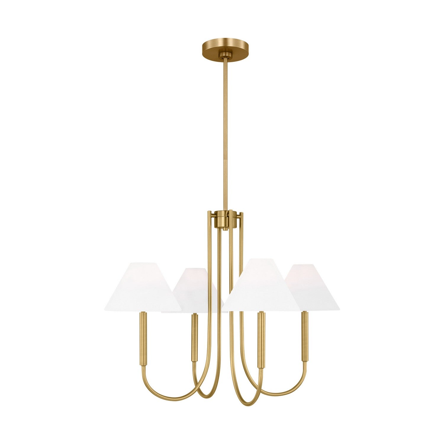 Visual Comfort Studio - DJC1024SB - Five Light Chandelier - Porteau - Satin Brass