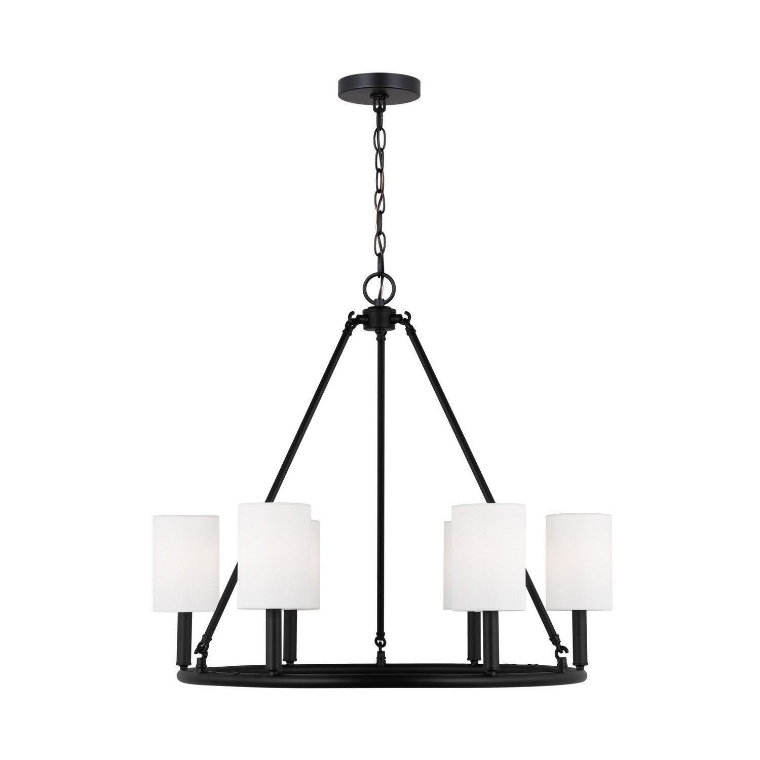 Visual Comfort Studio - DJC1086MBK - Six Light Chandelier - Egmont - Midnight Black