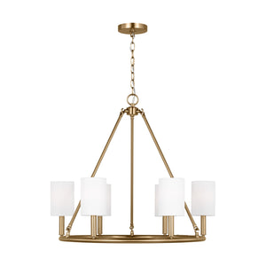 Visual Comfort Studio - DJC1086SB - Six Light Chandelier - Egmont - Satin Brass