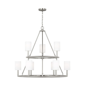 Visual Comfort Studio - DJC1099BS - Nine Light Chandelier - Egmont - Brushed Steel