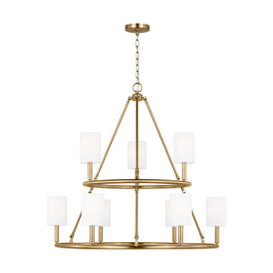 Visual Comfort Studio - DJC1099SB - Nine Light Chandelier - Egmont - Satin Brass