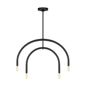 Visual Comfort Studio - DJC1104MBK - Four Light Chandelier - Hadden - Midnight Black