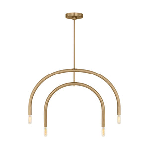 Visual Comfort Studio - DJC1104SB - Four Light Chandelier - Hadden - Satin Brass