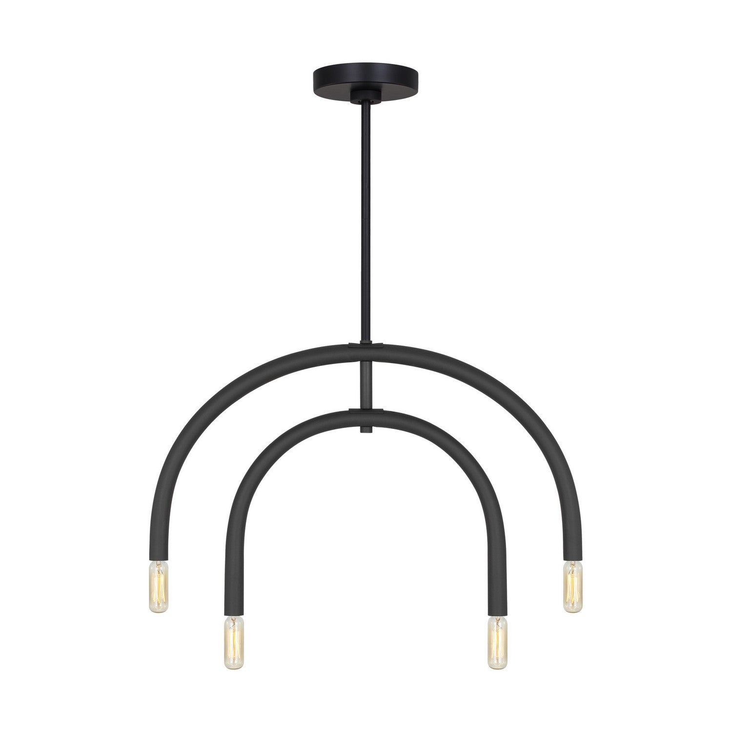 Visual Comfort Studio - DJC1114MBK - Four Light Chandelier - Hadden - Midnight Black