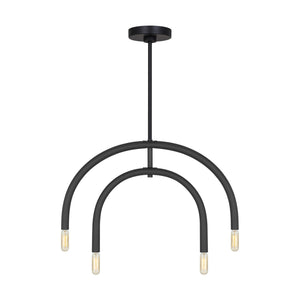 Visual Comfort Studio - DJC1114MBK - Four Light Chandelier - Hadden - Midnight Black