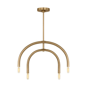 Visual Comfort Studio - DJC1114SB - Four Light Chandelier - Hadden - Satin Brass