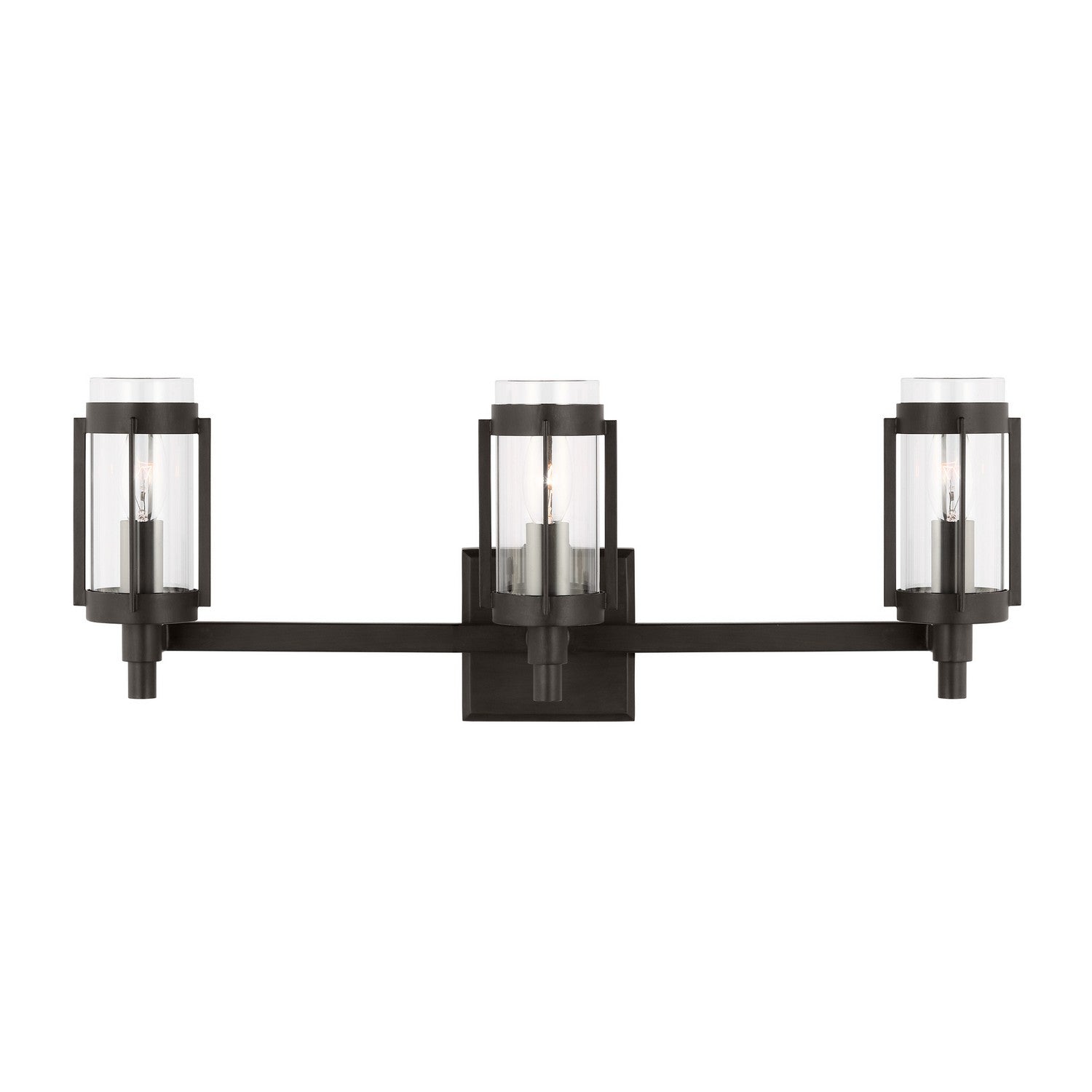 Visual Comfort Studio - LV1023AI - Three Light Bath Vanity - Flynn - Aged Iron