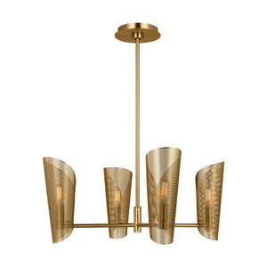 Visual Comfort Studio - LXC1074BBS - Four Light Chandelier - Plivot - Burnished Brass