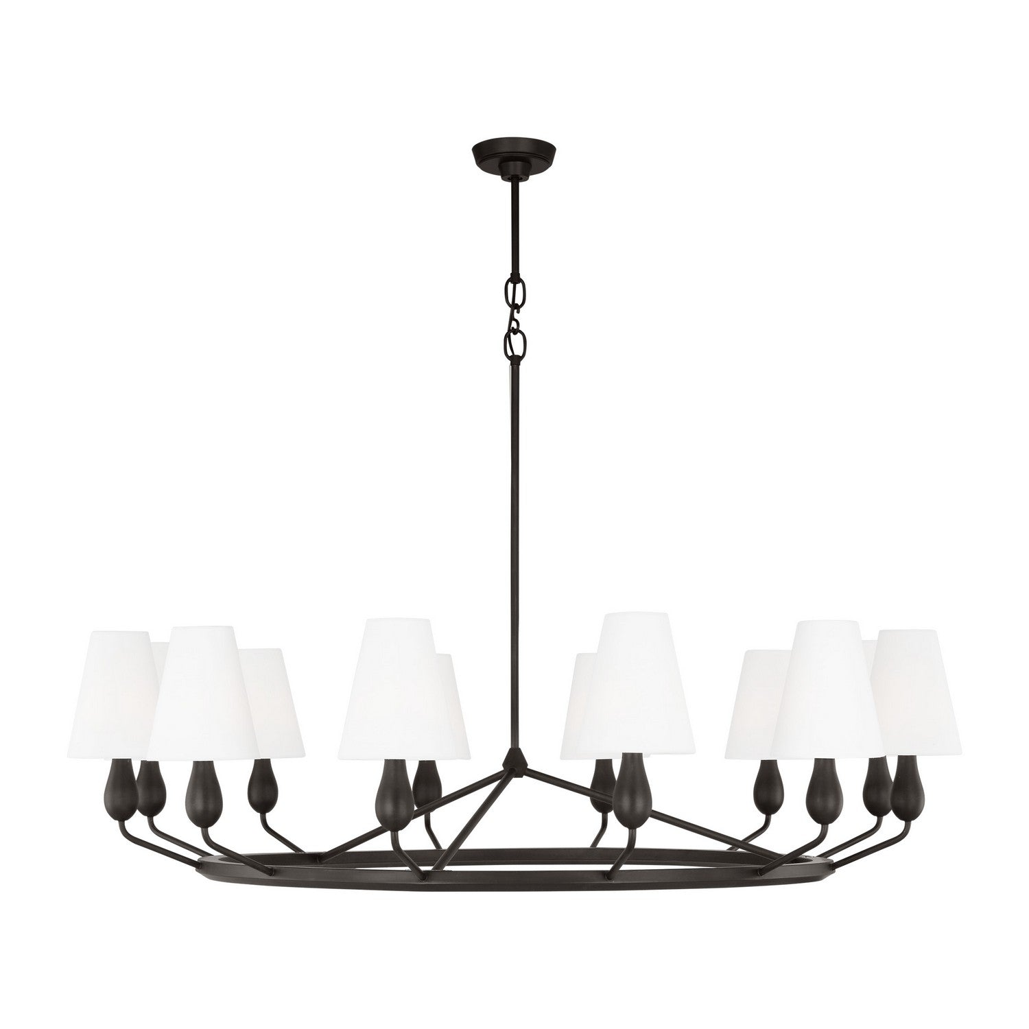 Visual Comfort Studio - TC11712AI - 12 Light Chandelier - Ziba - Aged Iron