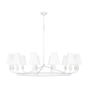 Visual Comfort Studio - TC11712MWT - 12 Light Chandelier - Ziba - Matte White