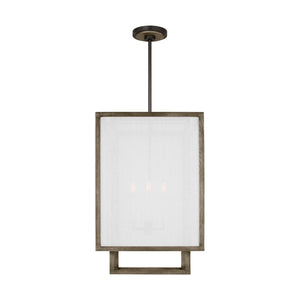 Visual Comfort Studio - TFC1094WDO - Four Light Chandelier - Brockway - Weathered Oak Wood