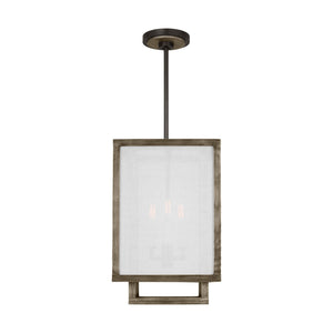 Visual Comfort Studio - TFC1103WDO - Three Light Chandelier - Brockway - Weathered Oak Wood