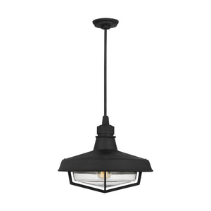 Visual Comfort Studio - TO1021TXB - One Light Outdoor Pendant - Hollis - Textured Black