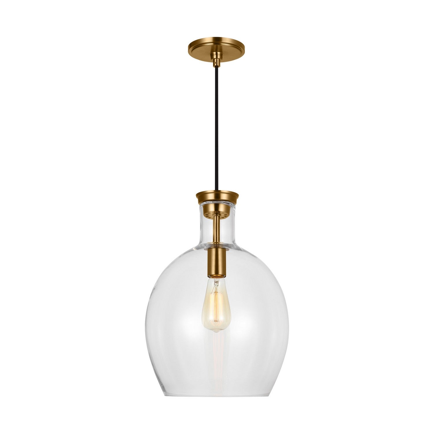 Visual Comfort Studio - TP1151BBS - One Light Pendant - Vaso - Burnished Brass