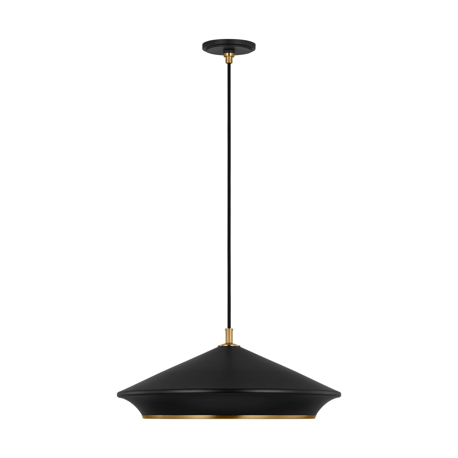 Visual Comfort Studio - TP1241MBKBBS - One Light Pendant - Stanza - Midnight Black