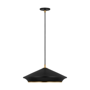 Visual Comfort Studio - TP1241MBKBBS - One Light Pendant - Stanza - Midnight Black