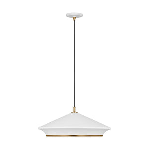 Visual Comfort Studio - TP1241MWTBBS - One Light Pendant - Stanza - Matte White