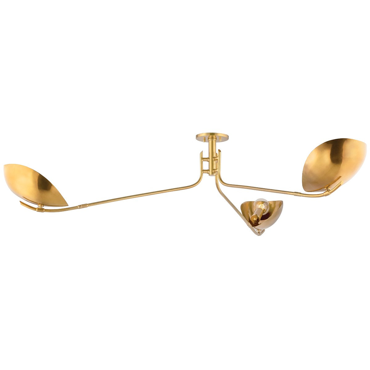 Hudson Valley - 1753-AGB - Three Light Semi Flush Mount - Avondale - Aged Brass