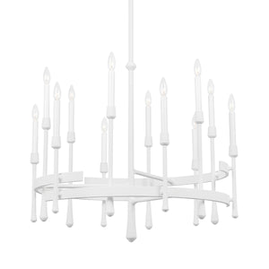 Hudson Valley - 2235-WP - 12 Light Chandelier - Hathaway - White Plaster