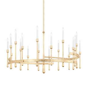 Hudson Valley - 2252-VGL - 18 Light Chandelier - Hathaway - Vintage Gold Leaf