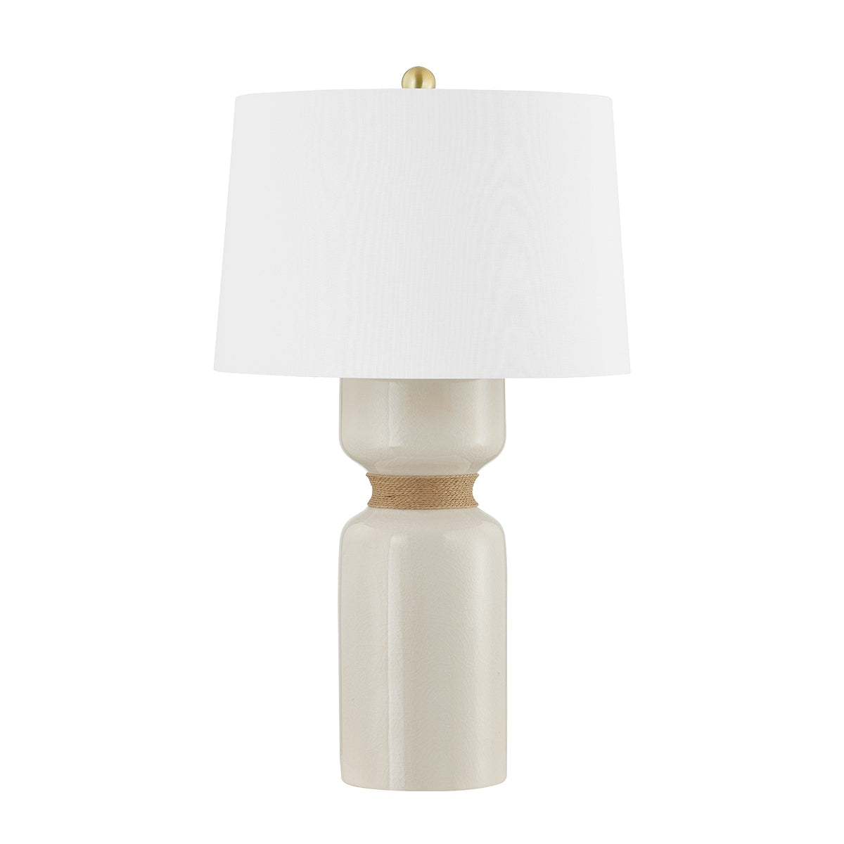 Hudson Valley - BKO1101-AGB/CIC - One Light Table Lamp - Mindy - Aged Brass/Ceramic Ivory Crackle