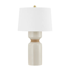 Hudson Valley - BKO1101-AGB/CIC - One Light Table Lamp - Mindy - Aged Brass/Ceramic Ivory Crackle