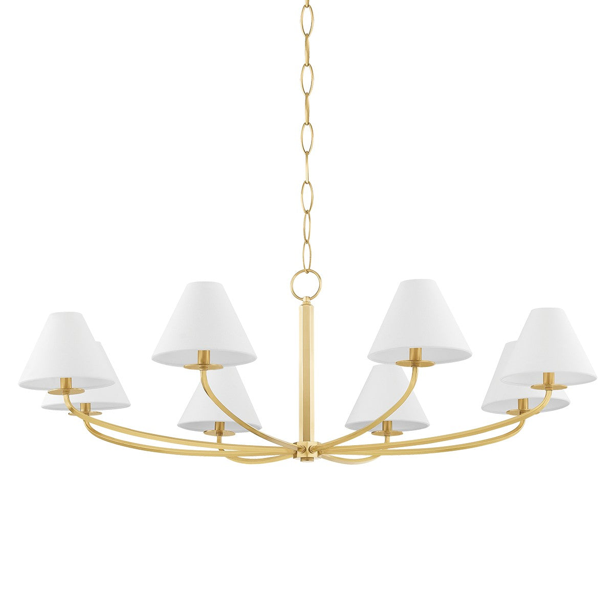 Hudson Valley - BKO902-AGB - Eight Light Chandelier - Stacey - Aged Brass