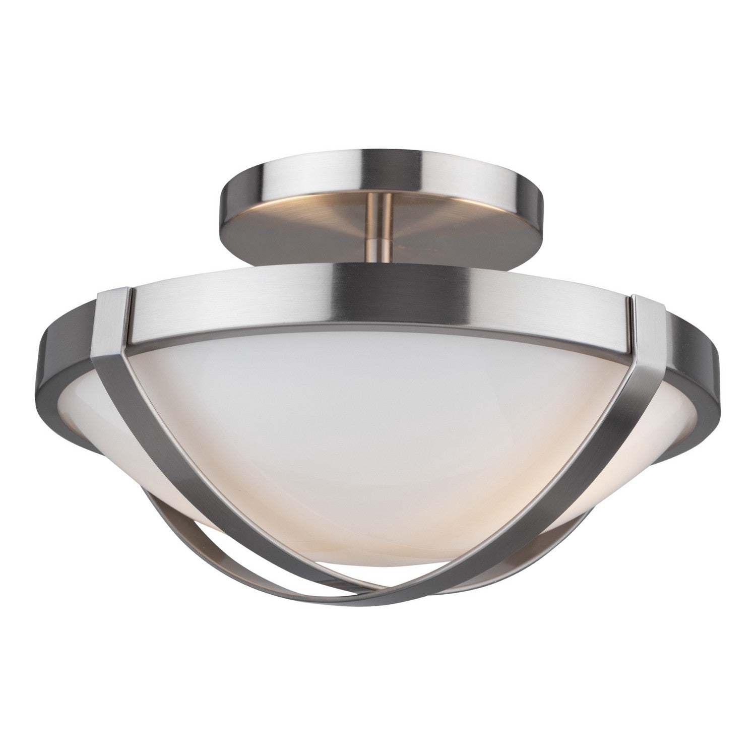 Artcraft - AC11703BN - Two Light Flush Mount - Cara - Brushed Nickel