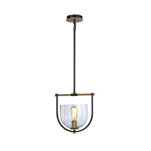 Artcraft - AC11741BB - One Light Pendant - Cheshire - Black & Brass