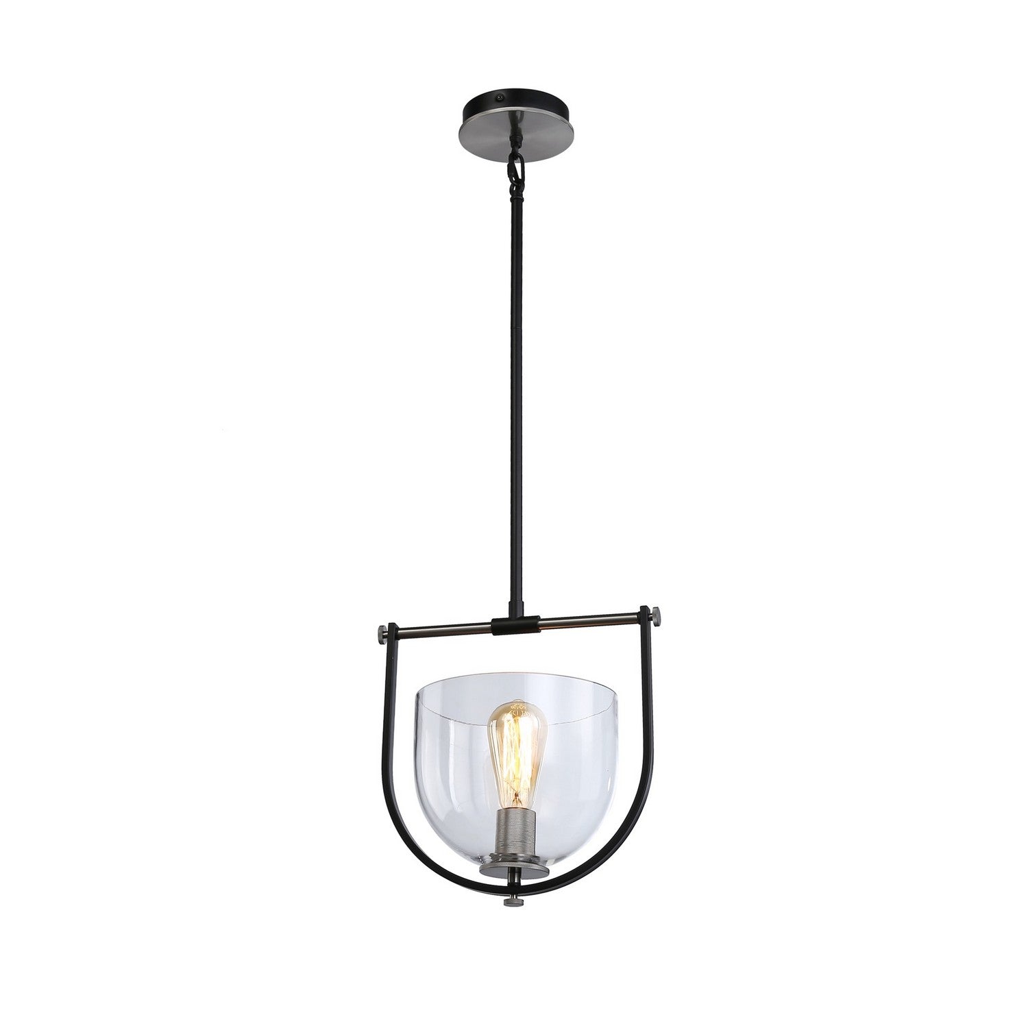 Artcraft - AC11741NB - One Light Pendant - Cheshire - Black & Nickel