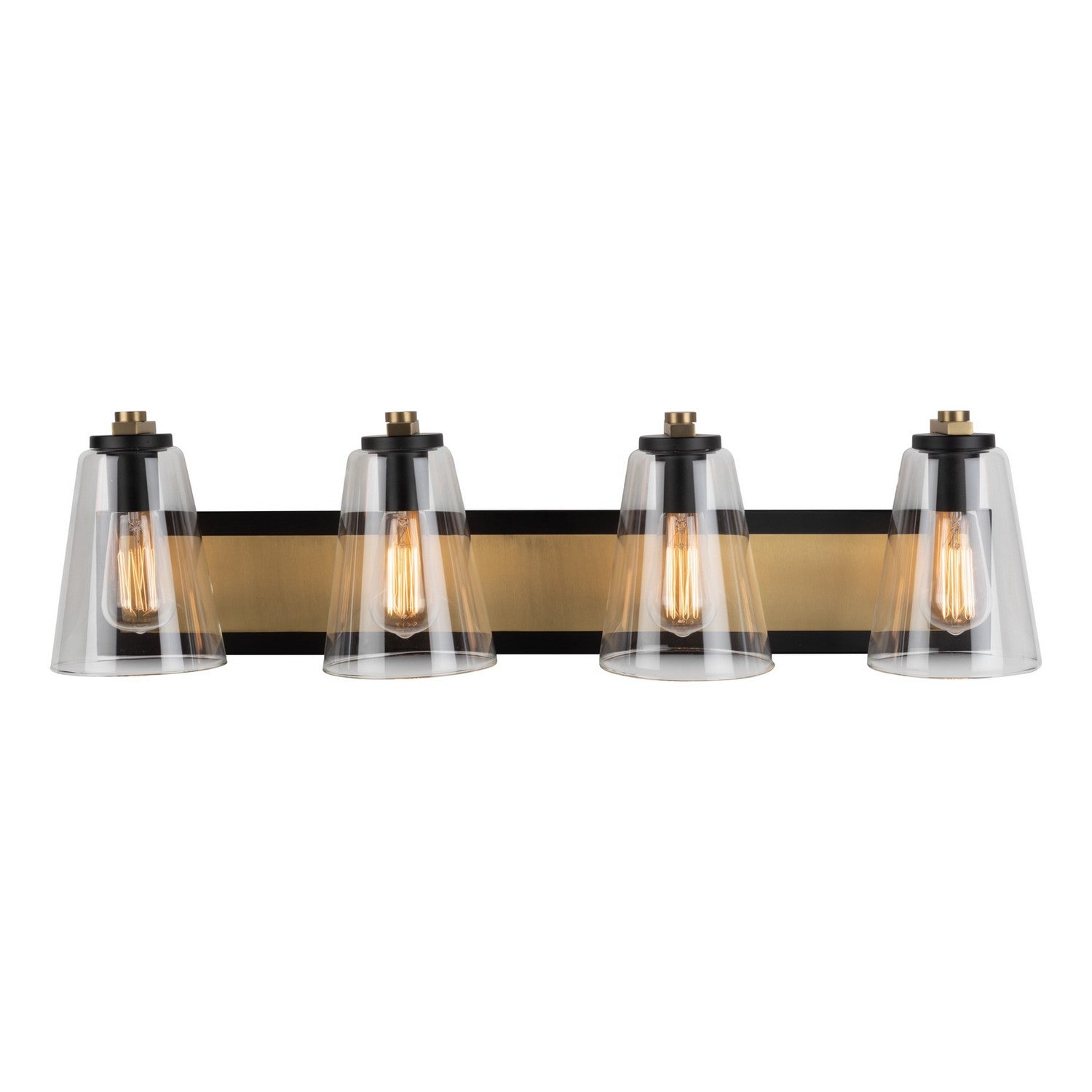 Artcraft - AC11794BB - Three Light Vanity - Treviso - Black & Brass