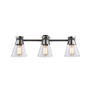 Artcraft - AC11803NB - Three Light Vanity - Kanata - Black & Brushed Nickel