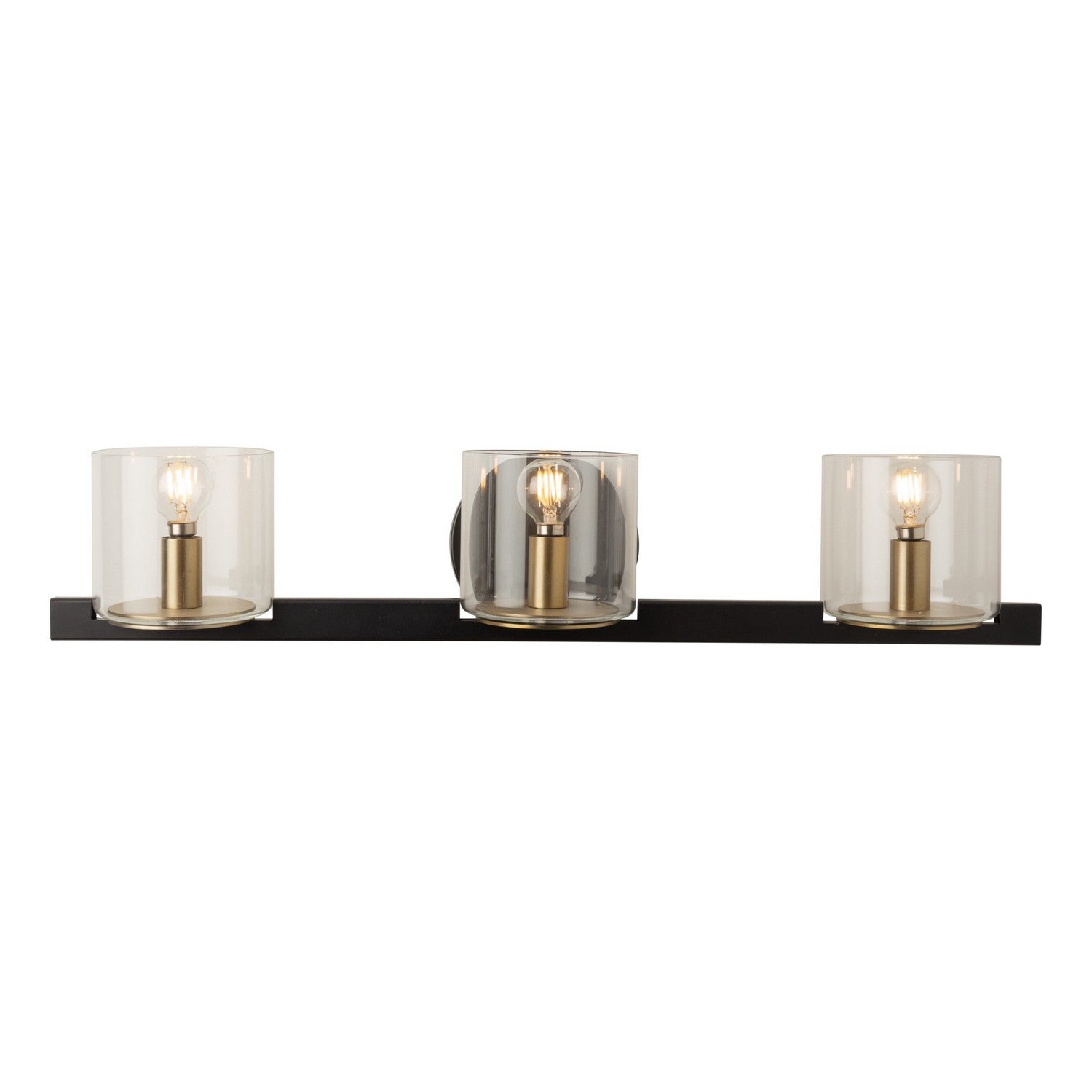 Artcraft - AC11823BB - Three Light Vanity - Salinas - Black and Brass