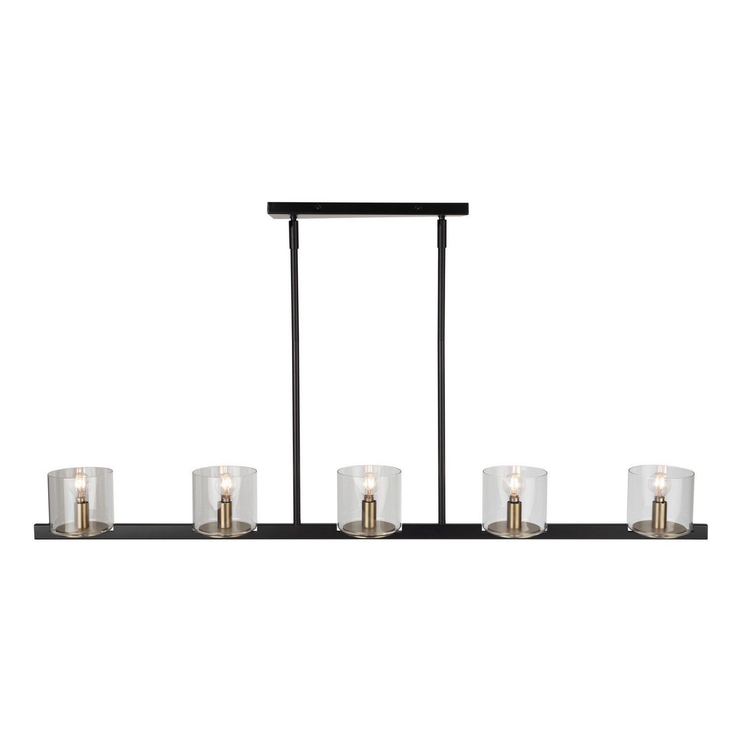 Artcraft - AC11825BB - Five Light Island Pendant - Salinas - Black and Brass